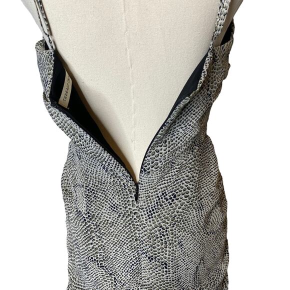 The East Order Thomsene Ruched Mini Dress Snake Print Olive size Small - Picture 5 of 7